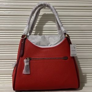 Coach Lori Shoulder Bag In Colorblock Brass/Red Orange Multi.New With Tags.